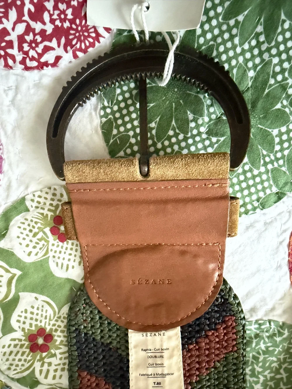 NWT Sezane Carlie Belt Multicoloured / Khaki - Size 80 - Picture 16 of 16